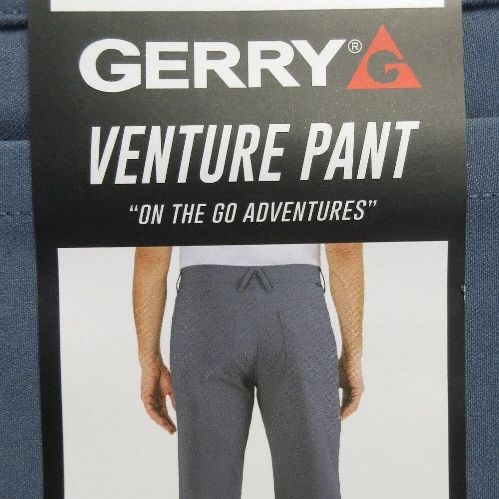 GERRY Venture Hiking Work Commuter Tech Pant 40x34 Cargo Utility Blue Grey 2 NWT